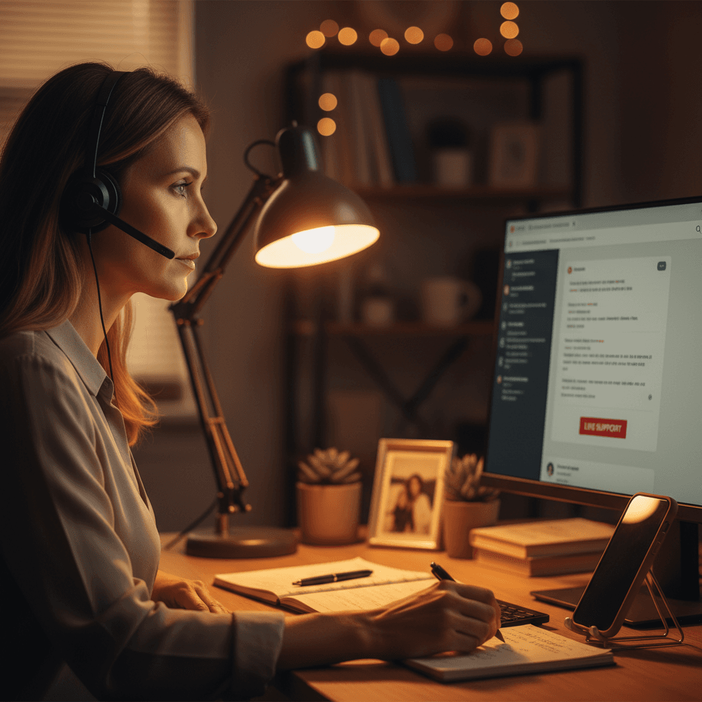 Customer support specialist providing direct assistance